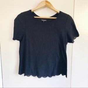 Black scalloped shirt from TOPSHOP